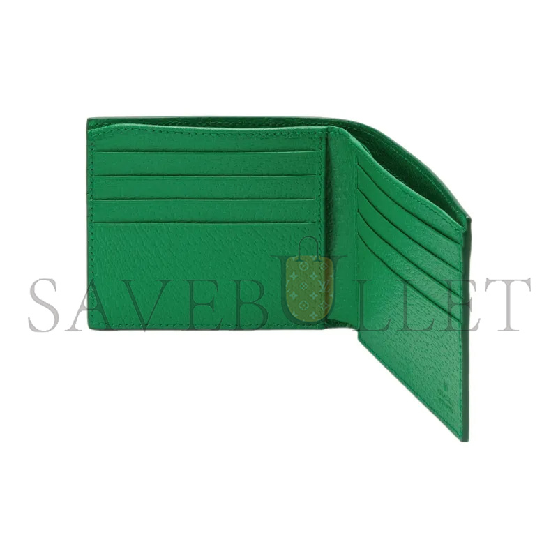 GUCCI GREEN INTERIOR GG BI-FOLD WALLET 768243 (21*9cm)
